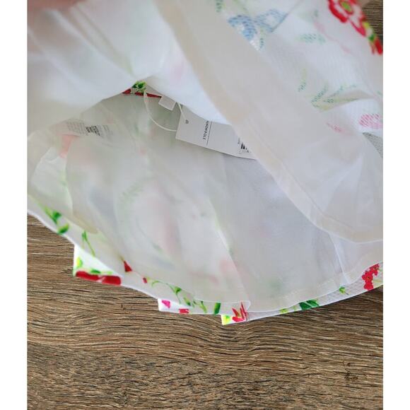 Janie and Jack Baby Girl Pleated Floral Skirt NEW 3-6 months Lined Spring #8 - Picture 4 of 4